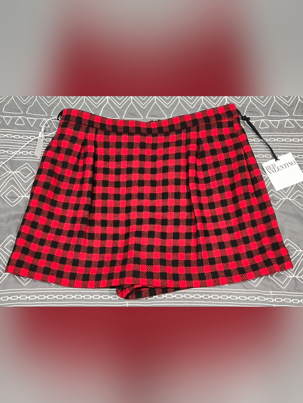Red Valentino Garavini Wool Mini Skirt Size 44 (US8)